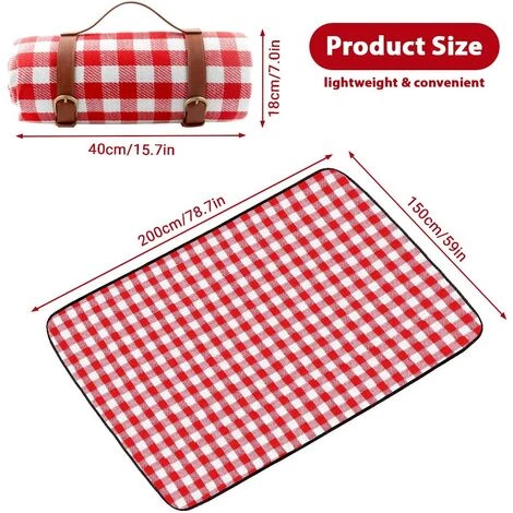 TINOR Couverture De Pique-Niques, Tapis De Pique-Nique,150X200CM Couverture Picnique, Couverture De Plage Anti Sable, Grande Pliable Portable Tapis De Plage Imperméable, Pour Jardin Camping Plage 4 TINOR Couverture De Pique-Niques, Tapis De Pique-Nique,150X200CM Couverture Picnique, Couverture De Plage Anti Sable, Grande Pliable Portable Tapis De Plage Imperméable, Pour Jardin Camping Plage – Image 2
