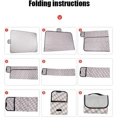 ELLE Couverture De Plage éTanche Au Sable éTanche, Tapis De Couverture De Pique-Nique Portable 150x200cm Tapis De Camping Pliable Pour 3-5 Adultes Camping 6 ELLE Couverture De Plage éTanche Au Sable éTanche, Tapis De Couverture De Pique-Nique Portable 150x200cm Tapis De Camping Pliable Pour 3-5 Adultes Camping – Image 4