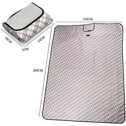 ELLE Couverture De Plage éTanche Au Sable éTanche, Tapis De Couverture De Pique-Nique Portable 150x200cm Tapis De Camping Pliable Pour 3-5 Adultes Camping 11 ELLE Couverture De Plage éTanche Au Sable éTanche, Tapis De Couverture De Pique-Nique Portable 150x200cm Tapis De Camping Pliable Pour 3-5 Adultes Camping -Plaid et couverture Soldes 48334930 5