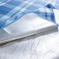 ELLE Couverture De Pique-nique, Tapis De Plage, Imperméable, Pliable, Couverture De Pique-nique Avec Support Imperméable, Avec Poignée, Pour Camping, Parc, Cour, Jardin, Bleu 200 X 200 Cm -Plaid et couverture Soldes 48334932 3