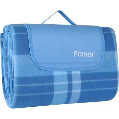 PEDY 200 X 200 Cm Couverture Tapis De Pique-Nique, Imperméable Pliable Couverture Composée De Trois Couches Et Avec Poignée, Velcro, Pour Camping Jardin (Bleu) 3 PEDY 200 X 200 Cm Couverture Tapis De Pique-Nique, Imperméable Pliable Couverture Composée De Trois Couches Et Avec Poignée, Velcro, Pour Camping Jardin (Bleu)