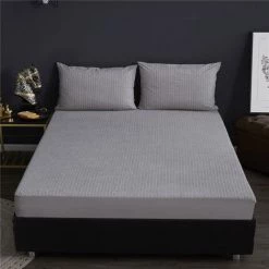 Couvre-lit Rembourré Et Matelassé Serviette En Coton Imperméable, Anti-acarien Et Antibactérien Drap De Lit Couvre-lit Humide Macaron -Plaid et couverture Soldes 48635298 5