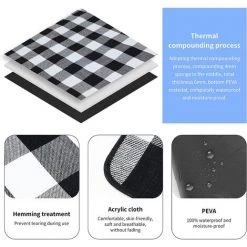 Fei Yu Picnic Blanket, 200 X 200 Cm Beach Blanket, Waterproof Quick Drying Picnic Mat For The Beach, Outdoor, Camping, Picnic And Hiking (79 X 79 Inches, Black Grey) -Plaid et couverture Soldes 49136607 2