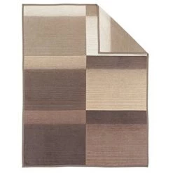 IBENA SORRENTO JETÉ DE LIT EN JACQUARD AVEC MOTIFS BEIGE/MARRON/IVOIRE 150 X 200 CM