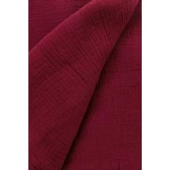 RIDEAUDISCOUNT Boutis, Jeté De Lit, Couvre-Lit 100% Coton 90 X 180 Cm Non Déhoussable Avec Surpiqûre Effet Gaze De Coton Uni Rouge Foncé - Rouge -Plaid et couverture Soldes 49239032 3