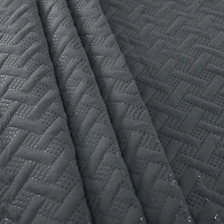 WOLTU Couvre Lit à Motif Géométrique En Microfibre.Patchwork Réversible Douce Et Agréable.Gris Foncé.170x210cm -Plaid et couverture Soldes 49240349 4