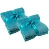 WOLTU Lot De 2 Couverture Chaude En Flanelle.Couverture TV Couverture De Canapé.150x200cm.Turquoise -Plaid et couverture Soldes 49240550 1