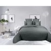 UNIVERS DECOR Couvre Lit Boutis Matelassé 7 Pièces Uni "piquage Carreaux" Acier - Gris -Plaid et couverture Soldes 49304514 1