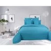 UNIVERS DECOR Couvre Lit Boutis Matelassé 7 Pièces Uni "piquage Carreaux" Turquoise - Turquoise -Plaid et couverture Soldes 49304523 1