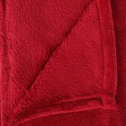 Couverture Microfibre 180 X 230 Cm Atmosphera - Couverture Microfibre 180 X 230 Cm Atmosphera Rouge -Plaid et couverture Soldes 49304567 2