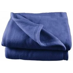 POYET MOTTE Couverture Polaire 220 X 240 Cm Liberty - Blanc