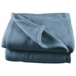POYET MOTTE Couverture Polaire 220 X 240 Cm Myosotis - Bleu