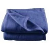 POYET MOTTE Couverture Polaire 240 X 260 Cm "grande Largeur" Liberty - Bleu -Plaid et couverture Soldes 49305763 1