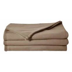 POYET MOTTE Couverture Polaire 180 X 220 Cm Taupe - Taupe