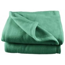 POYET MOTTE Couverture Polaire 240 X 260 Cm Tilleul "grande Largeur" - Jaune