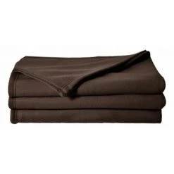 POYET MOTTE Couverture Polaire 210 X 230 Cm Chocolat - Marron