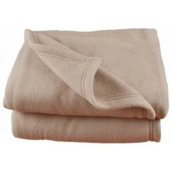 POYET MOTTE Couverture Polaire 220 X 240 Cm Sable - Beige