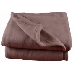 POYET MOTTE Couverture Polaire 180 X 220 Cm Chocolat - Marron