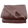POYET MOTTE Couverture Polaire 240 X 260 Cm Chocolat "grande Largeur" - Marron -Plaid et couverture Soldes 49306761 1