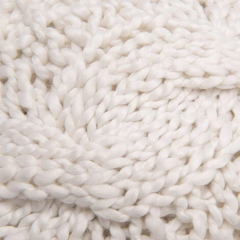 Amadeus - Plaid Torsades Blanc 125x150 - Blanc 4 Amadeus - Plaid Torsades Blanc 125x150 - Blanc – Image 2