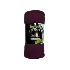 Soleil D'Ocre 512052 Plaid Polaire Polyester Prune 110 X 150 Cm -Plaid et couverture Soldes 49969743 2