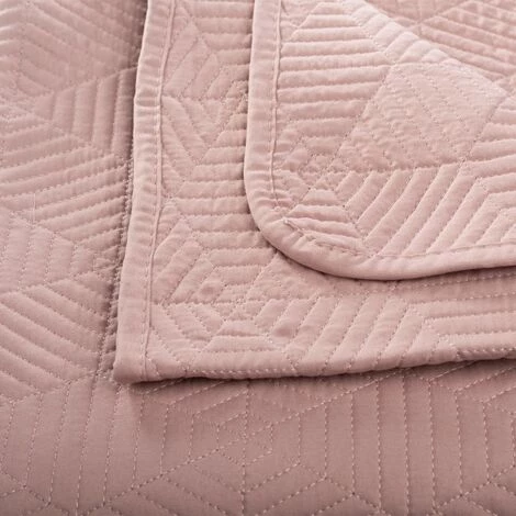 LOLA HOME Couvre-lit Bouti Géométrique Rose Nordique En Microfibre Pour Lit 105 Cm 6 LOLA HOME Couvre-lit Bouti Géométrique Rose Nordique En Microfibre Pour Lit 105 Cm – Image 4