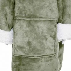 ATMOSPHERA FOR KIDS Plaid Sweat Capuche Enfant "Dino" 60x95cm Vert -Plaid et couverture Soldes 50062808 3