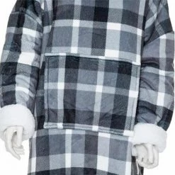 ATMOSPHERA, CRATEUR D'INTRIEUR Plaid Sweat Manche "Carro" 80x115cm Gris Ardoise 7 ATMOSPHERA, CRATEUR D'INTRIEUR Plaid Sweat Manche "Carro" 80x115cm Gris Ardoise -Plaid et couverture Soldes 50062809 3