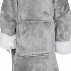 ATMOSPHERA FOR KIDS Plaid Sweat Capuche Enfant "Ours" 60x95cm Gris -Plaid et couverture Soldes 50063971 3