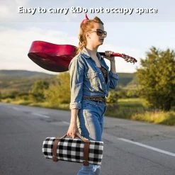 BEARSU Couverture De Pique-Niques, Tapis De Pique-Nique,150X200CM Couverture Picnique, Couverture De Plage Anti Sable, Grande Pliable Portable Tapis De Plage Imperméable, Pour Jardin Camping Plage -Plaid et couverture Soldes 50323381 5