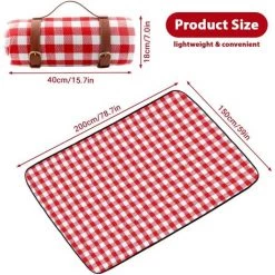 BEARSU Couverture De Pique-Niques, Tapis De Pique-Nique,150X200CM Couverture Picnique, Couverture De Plage Anti Sable, Grande Pliable Portable Tapis De Plage Imperméable, Pour Jardin Camping Plage -Plaid et couverture Soldes 50323383 2