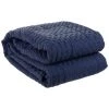 LOLAHOME Couette Bouti Géométrique Bleue En Tissu Microfibre Pour Lit De 135 Cm -Plaid et couverture Soldes 50736660 1