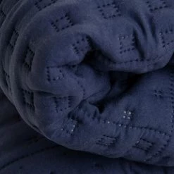 LOLAHOME Couette Bouti Géométrique Bleue En Tissu Microfibre Pour Lit De 135 Cm -Plaid et couverture Soldes 50736660 3