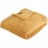 AUTRES Plaid Flanelle Imprimé Otto - 125 X 150 Cm - Ocre -Plaid et couverture Soldes 50848206 1