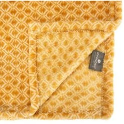 AUTRES Plaid Flanelle Imprimé Otto - 125 X 150 Cm - Ocre -Plaid et couverture Soldes 50848206 2