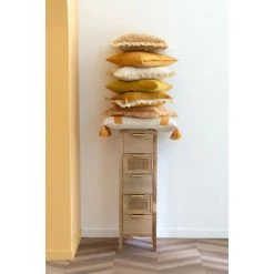 DANSMAMAISON Plaid Plage Rayure Cotton Ocre - L 130 X L 170 X H 0 Cm - Jaune -Plaid et couverture Soldes 50877752 3