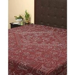 RAJRANG Feuille De Lit Brodé Honme Ameublement Double Couvre-lit