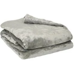 POYET MOTTE Couverture Microflanelle 180x220 Cm Perle