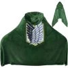 Couverture à Porter Avec Cape D'attaque Des Titans : Shingeki No Kyojin Cape Pour Cosplay,Triomphe Costume D'Halloween, Poncho à Capuche En Peluche Vert Doux Et Chaud Pour (L:170X100cm) 1 Couverture à Porter Avec Cape D'attaque Des Titans : Shingeki No Kyojin Cape Pour Cosplay,Triomphe Costume D'Halloween, Poncho à Capuche En Peluche Vert Doux Et Chaud Pour (L:170X100cm) -Plaid et couverture Soldes 50949785 1
