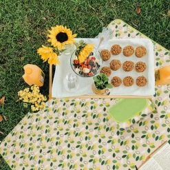 SUPERMARKET Tapis De Plage Couverture De Pique-Nique, 145X 180 CM Grand Imperméable Couverture Picnic Avec Poignée,Couverture De Plage Pour Camping, Randonnée Et Jardin，Superma -Plaid et couverture Soldes 51013758 5