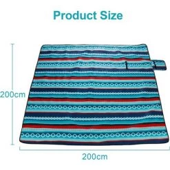 SUPERMARKET 200 X 200 Cm Couverture Tapis De Pique-Nique, Imperméable Pliable Couverture Composée De Trois Couches Et Avec Poignée, Pour Camping Jardin Camping, Randonnée Et Pique-Nique，Superma -Plaid et couverture Soldes 51013853 5