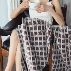 SUPERSELLER Plaid Et Couverture Couverture De Jet Couverture Tricotée Couverture De Style Simple Motif Gaufré Couverture De Style Nordique Couverture En Laine Douce Et Confortable Couverture Chaude Gris Foncé Gris Clair Kaki Deux Tailles Pour Canapé-lit Canapé, 127 C -Plaid et couverture Soldes 51136993 3