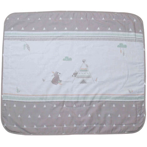 ROBA Couverture Bébé Velours Indian Bear 80x80 Cm - Gris 4 ROBA Couverture Bébé Velours Indian Bear 80x80 Cm - Gris – Image 2