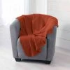 DOUCEUR D'INTRIEUR Plaid Polaire Terracotta Milou 125x150 Cm - Orange
