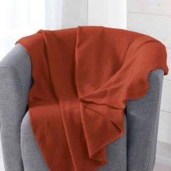 DOUCEUR D'INTRIEUR Plaid Polaire Terracotta Milou 125x150 Cm - Orange 7 DOUCEUR D'INTRIEUR Plaid Polaire Terracotta Milou 125x150 Cm - Orange -Plaid et couverture Soldes 51211446 3