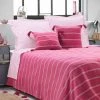 DOUCEUR D'INTRIEUR Couvre-lit Coton Jacquard Jakady Rose 180x220 Cm - Rose -Plaid et couverture Soldes 51211485 1