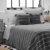 DOUCEUR D'INTRIEUR Couvre-lit Coton Jacquard Jakady Anthracite 230x250 Cm - Anthracite -Plaid et couverture Soldes 51245313 1