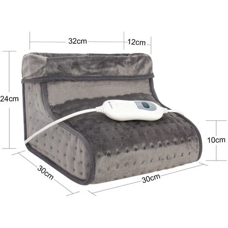 TODECO Chauffe-pieds, électrique Des Pieds Avec 3 Niveaux De Température, Pour Une Pointure Maximale De 46, Gris 7 TODECO Chauffe-pieds, électrique Des Pieds Avec 3 Niveaux De Température, Pour Une Pointure Maximale De 46, Gris – Image 5