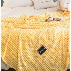 GroupM Couverture Douce Pour La Peau Couverture En Molleton De Lait Simple Couverture épaisse Et Chaude En Molleton De Corail (120 * 200CM) -Plaid et couverture Soldes 51323623 4