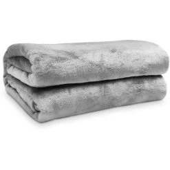Hengda Couverture Câline Couverture Polaire Flanelle Gris 210g/carré 150X200CM